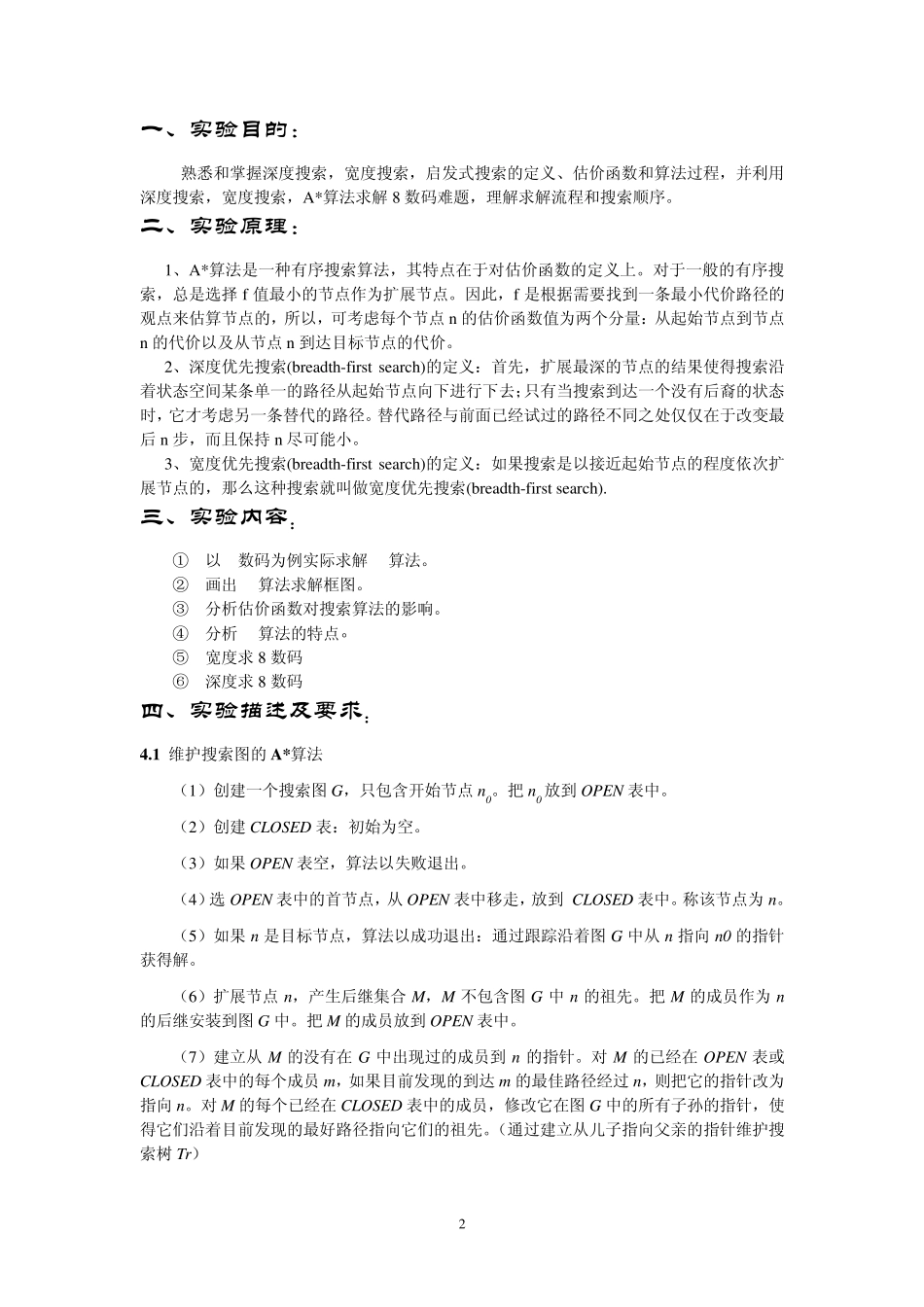 人工智能实验A搜索n数码_第2页