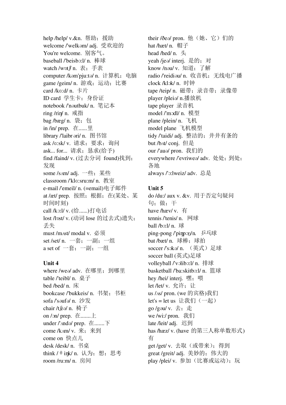 人教七到九年级全部英语单词表(含音标)_第3页