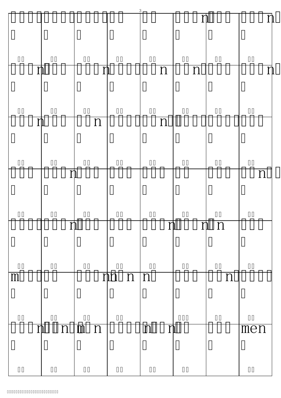 人教版16年级生字表(共3200汉字)_第3页