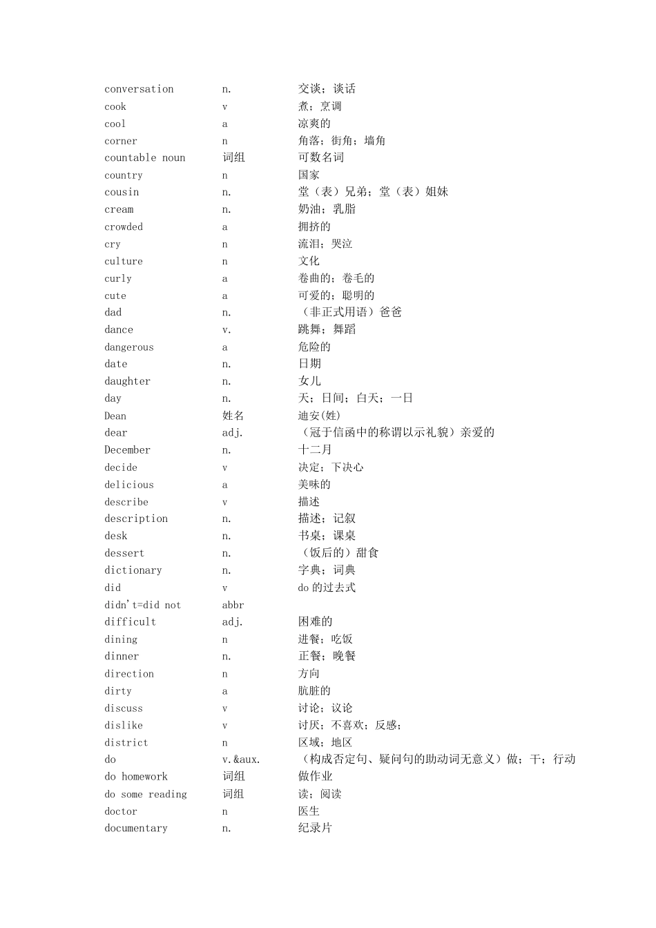 人教版七年级上下册英语单词表_第2页
