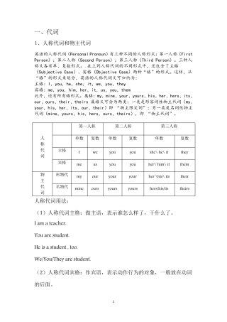 人教版七年级上册英语语法和练习