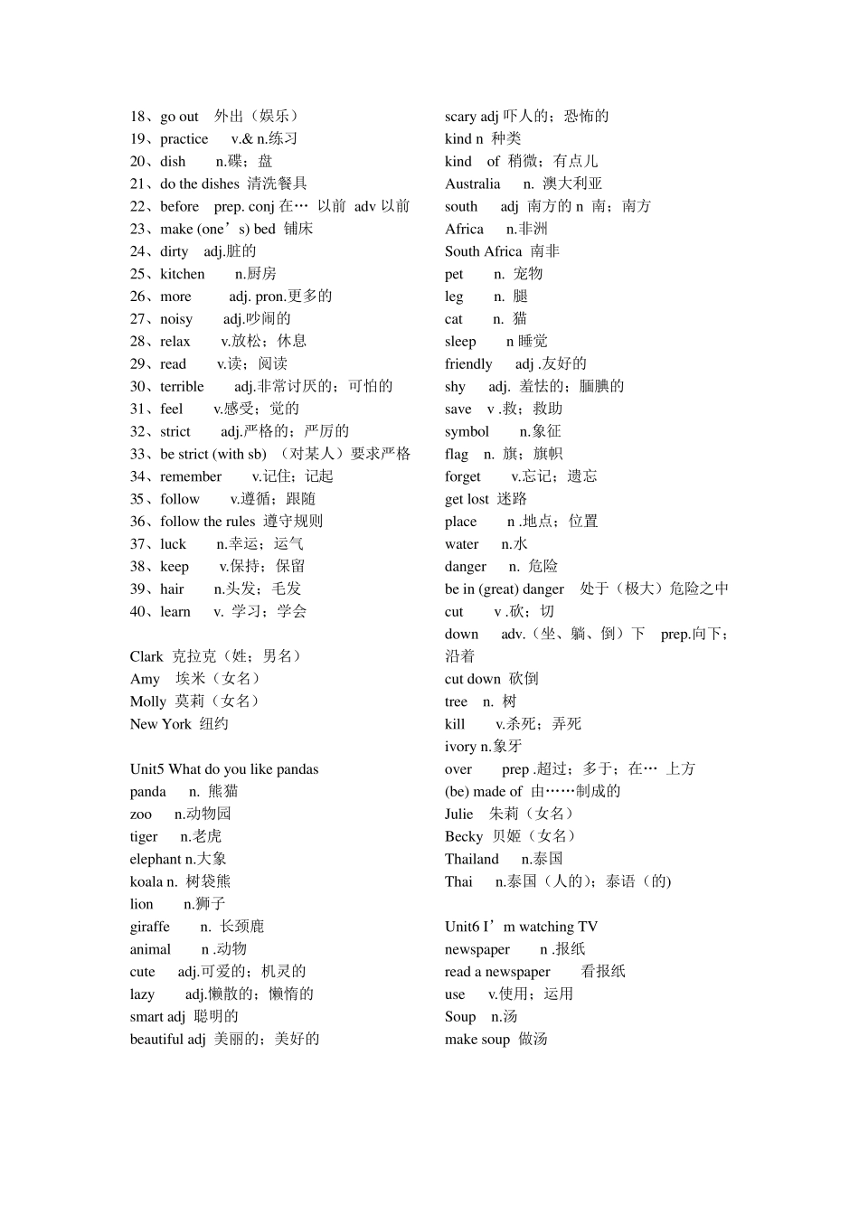 人教版七年级下册单词_第3页
