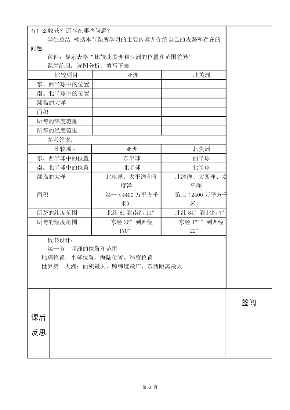 人教版七年级下册地理_第3页
