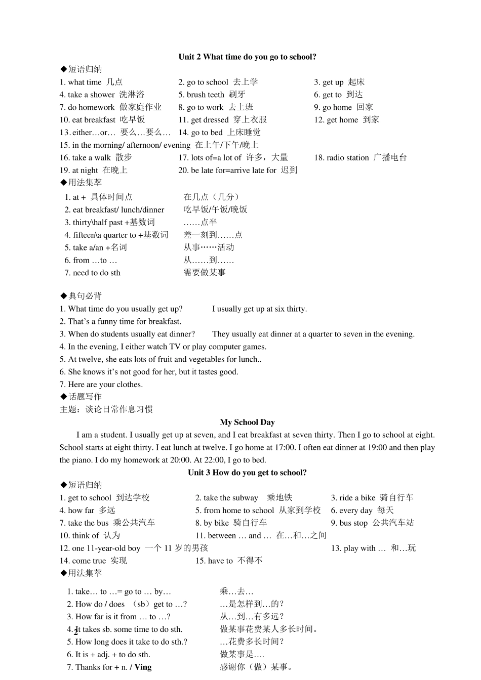 人教版七年级下册英语单词、词组大全_第2页