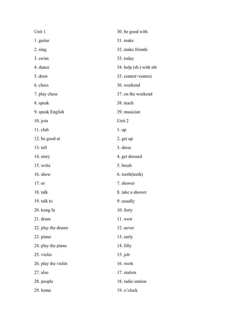 人教版七年级下册英语单词默写英译汉_第1页