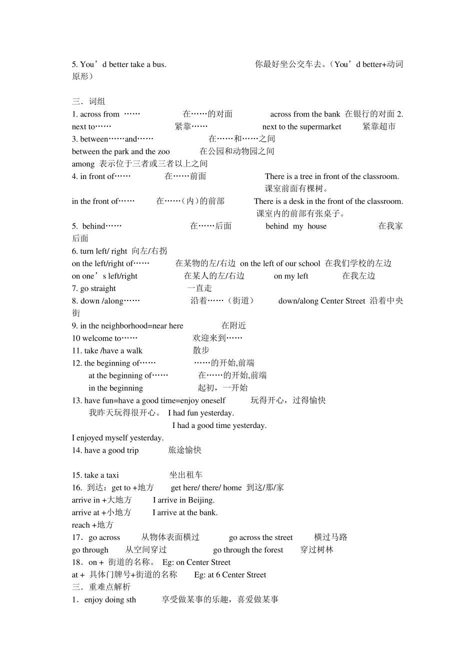 人教版七年级下册英语复习提纲_第2页