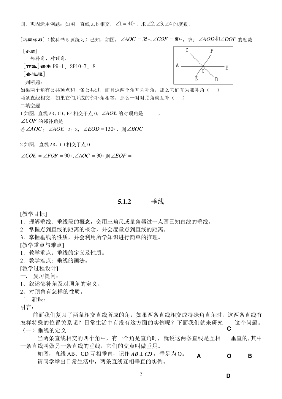人教版七年级下学期数学教案全册_第2页