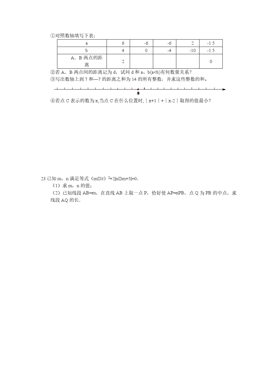 人教版七年级数学上册绝对值专题培优卷_第3页