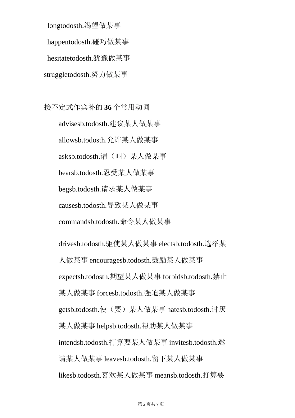 【英语】高中英语固定搭配总结_第2页