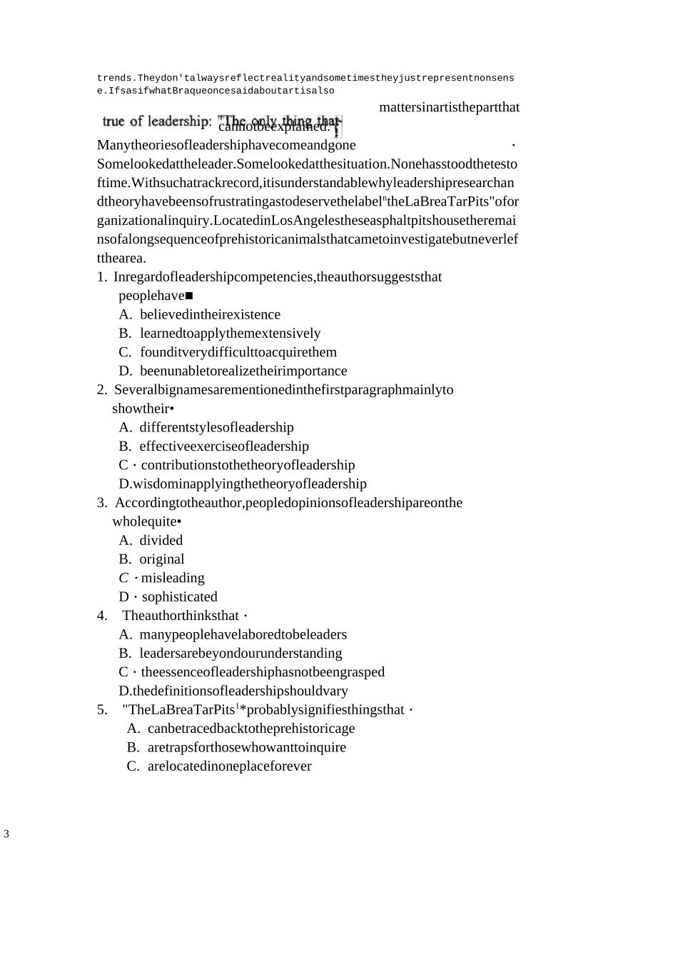 博士入学英语考试试卷_第3页