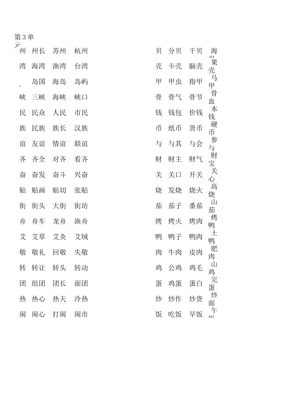 二下部编版一字组多词_第3页