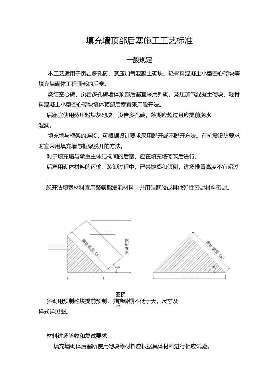 填充墙顶部后塞施工工艺标准_第2页