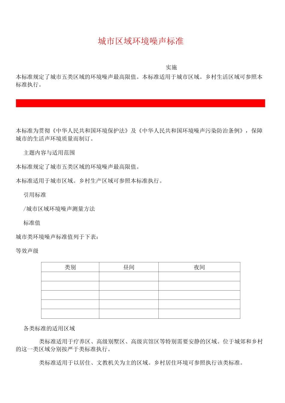 城市区域环境噪声标准_第1页
