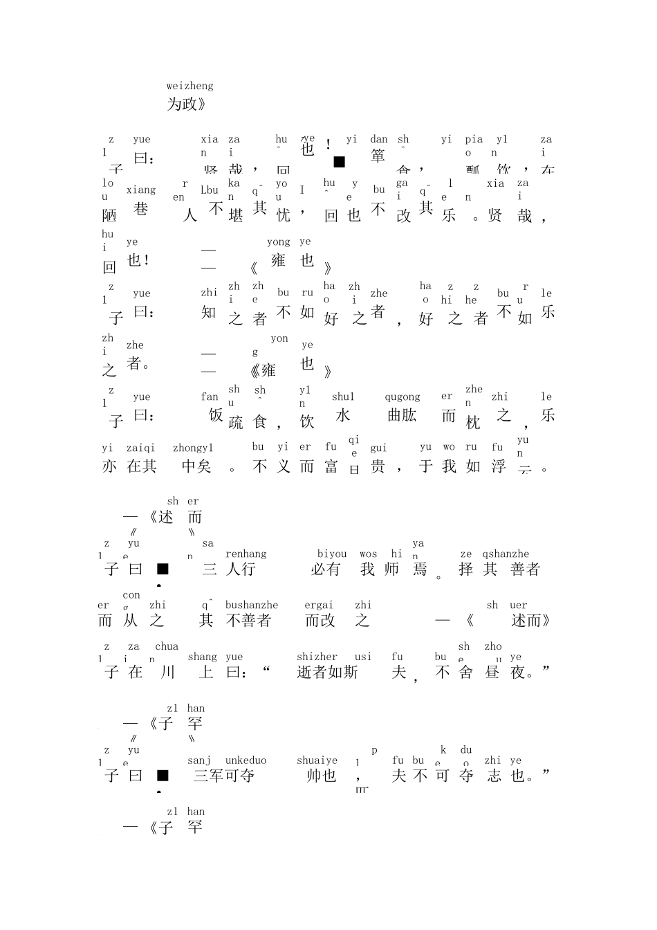 论语十二章朗读拼音版_第2页
