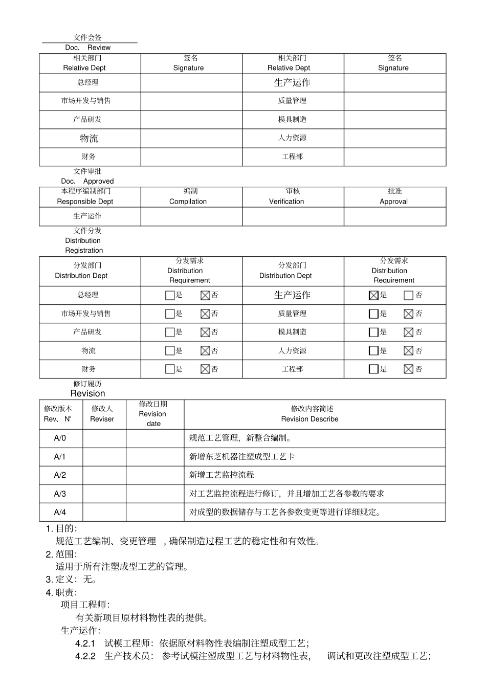 注塑成型工艺管理标准_第1页