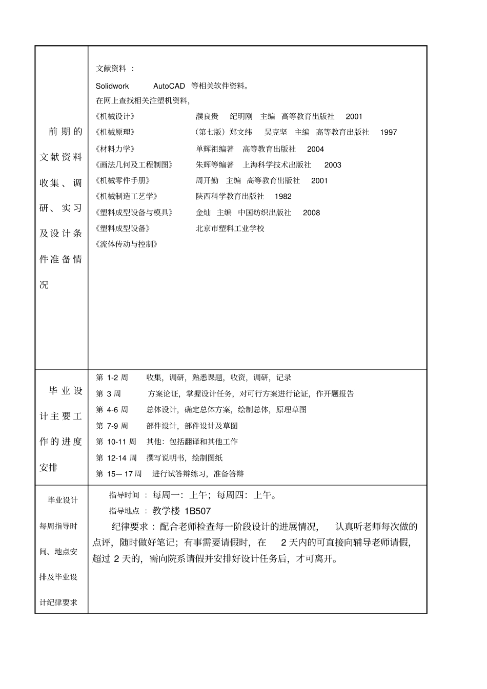 注塑机毕业设计开题报告_第3页