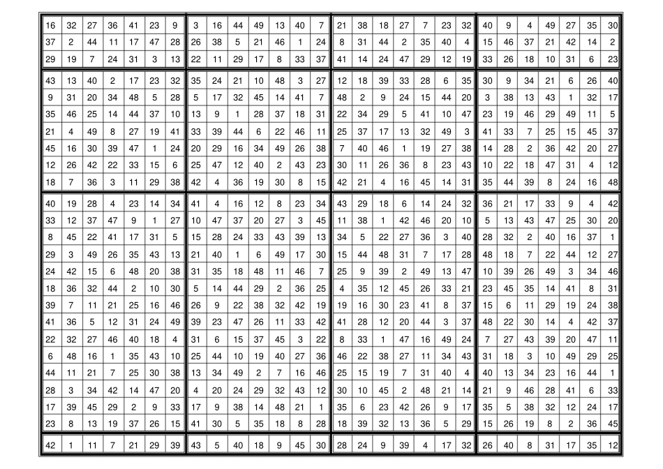 注意力训练舒尔特量表49格_第2页