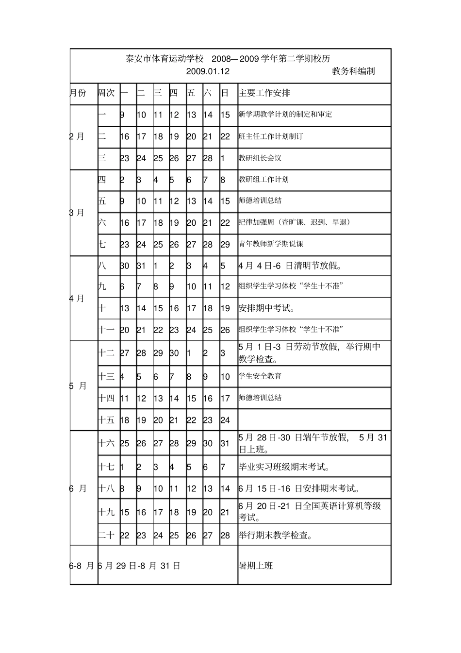 泰安体育运动学校2008_第1页