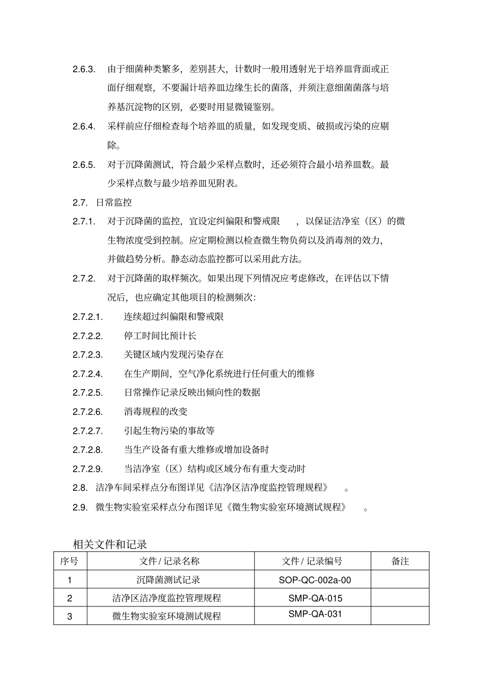 洁净室沉降菌检测标准操作规程_第3页