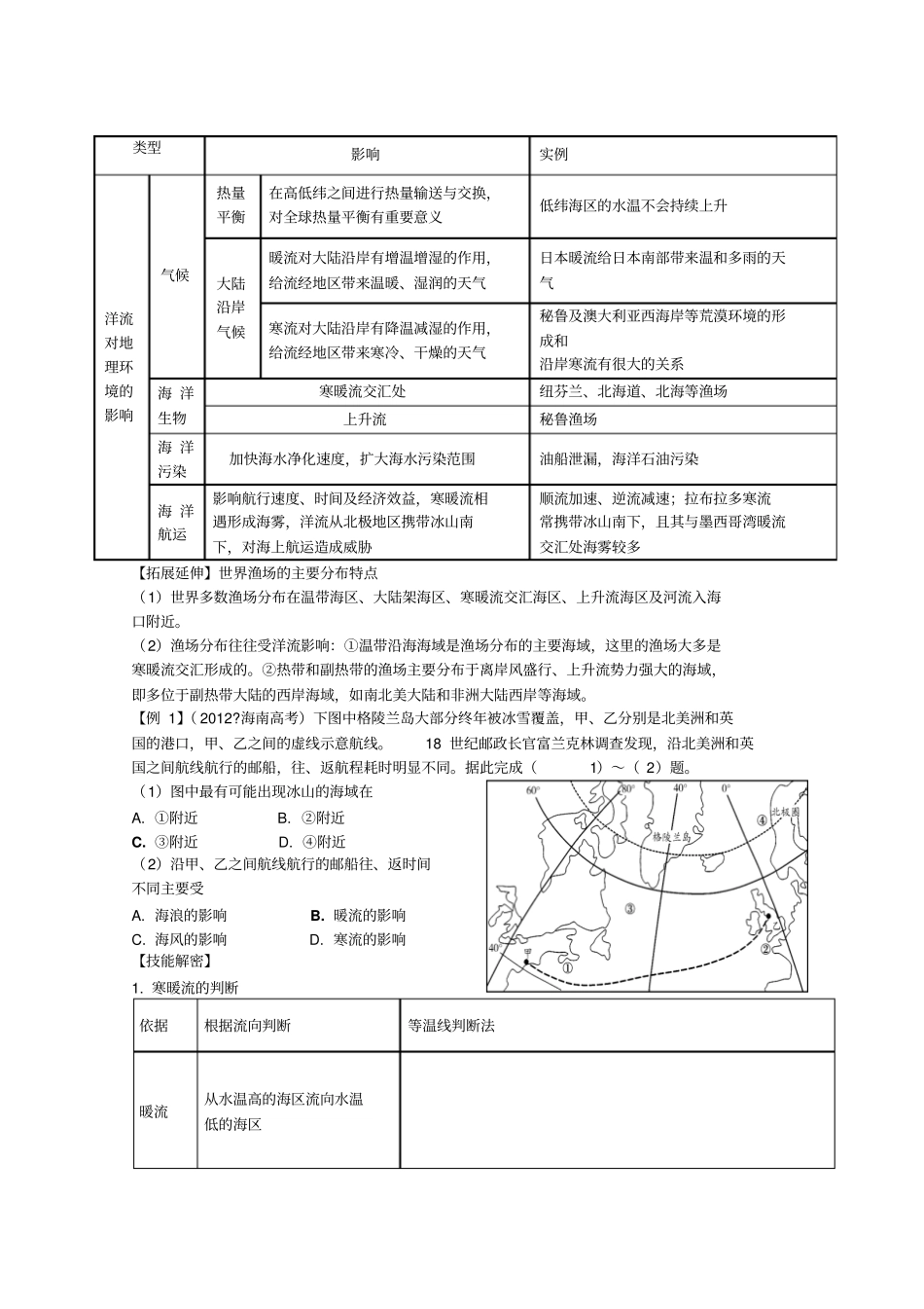 洋流优质课学案_第2页