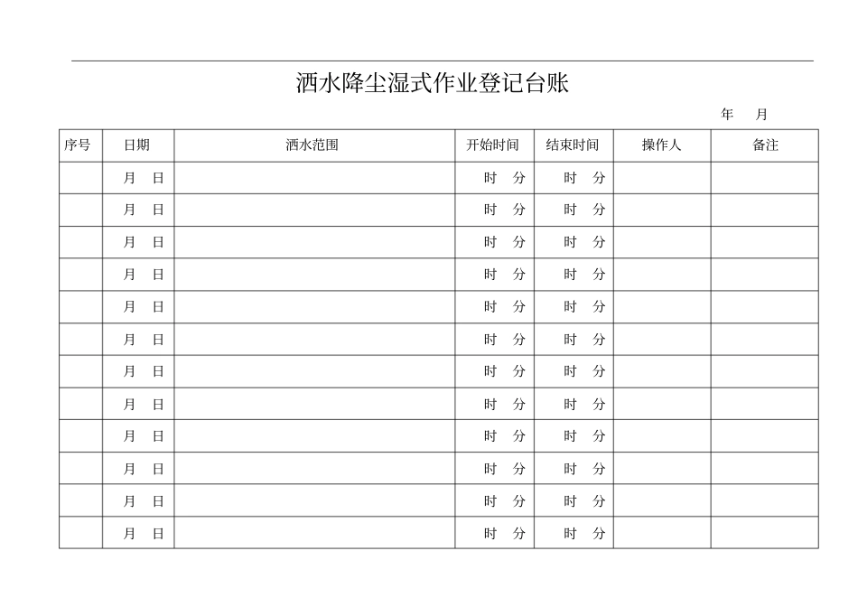 洒水降尘工作台账_第2页