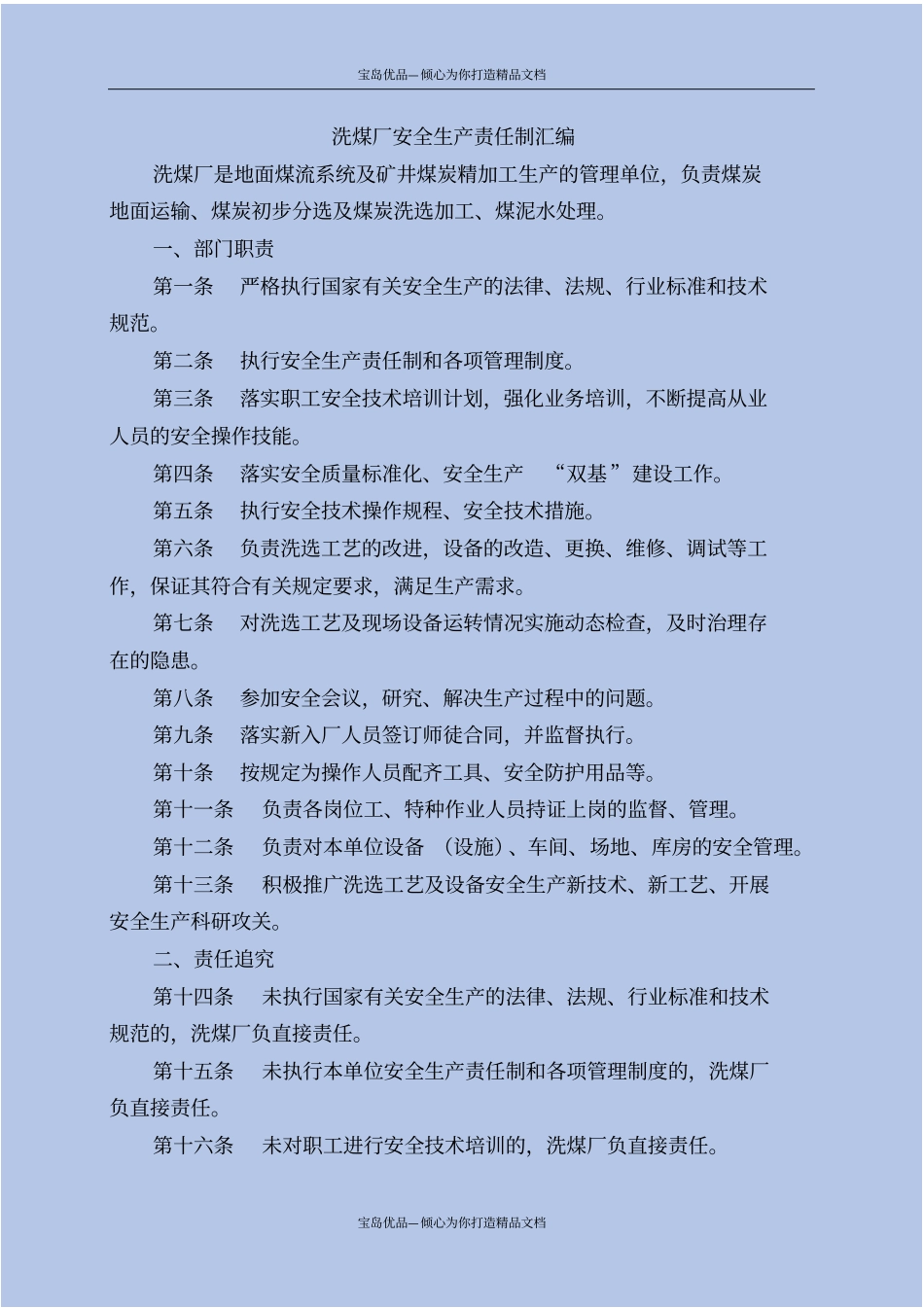洗煤厂安全生产责任制汇编_第2页