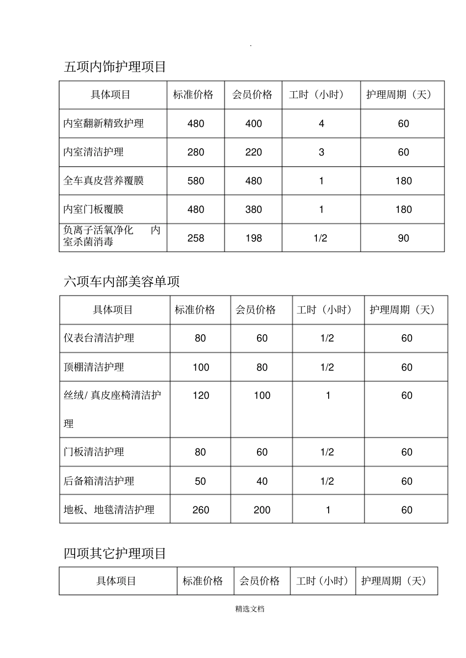 洗车收费标准_第3页