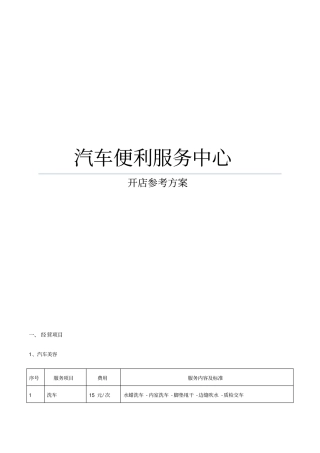 洗车店策划方案