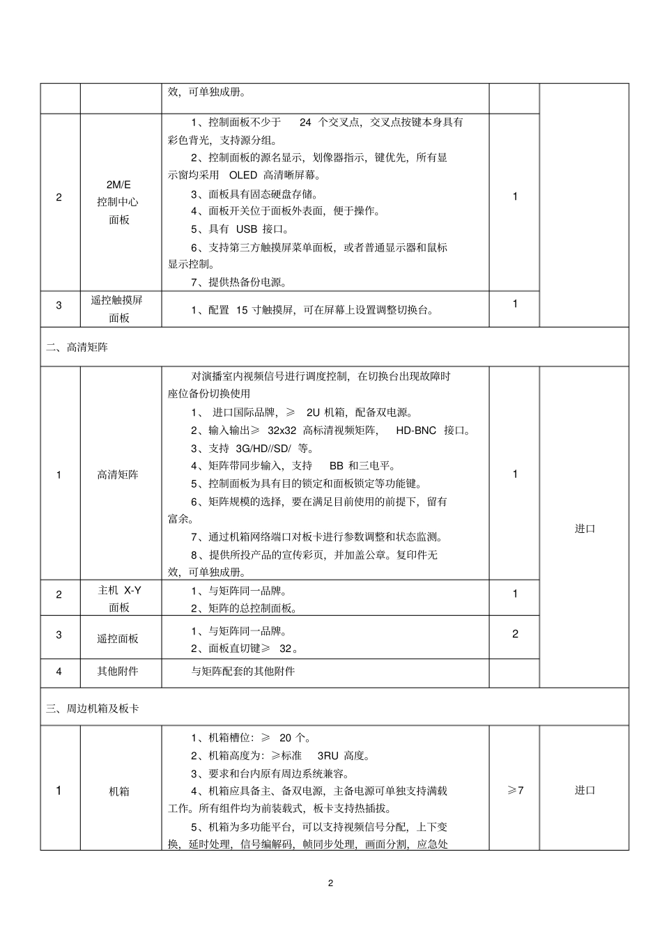 洛阳广播电视台新大楼演播室建设及原址搬迁在集成项目进口产品论证公示资料_第2页