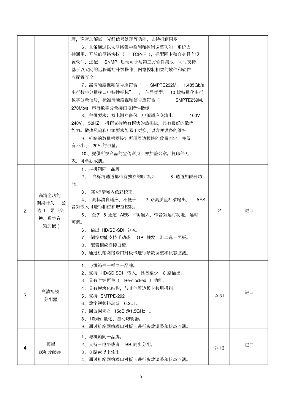 洛阳广播电视台新大楼演播室建设及原址搬迁在集成项目进口产品论证公示资料_第3页