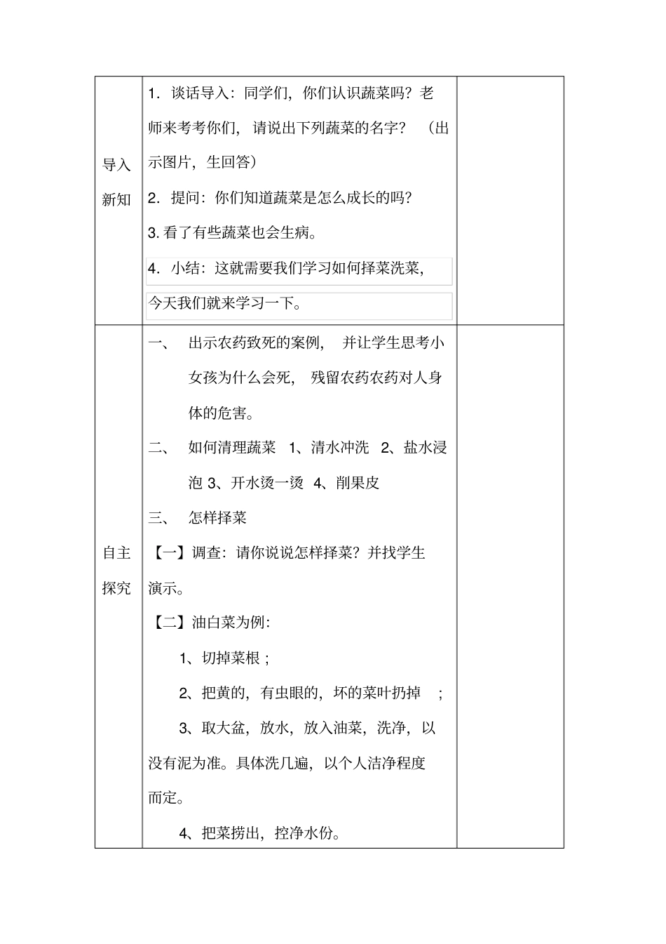 活动帮妈妈择菜教学设计一年级_第2页