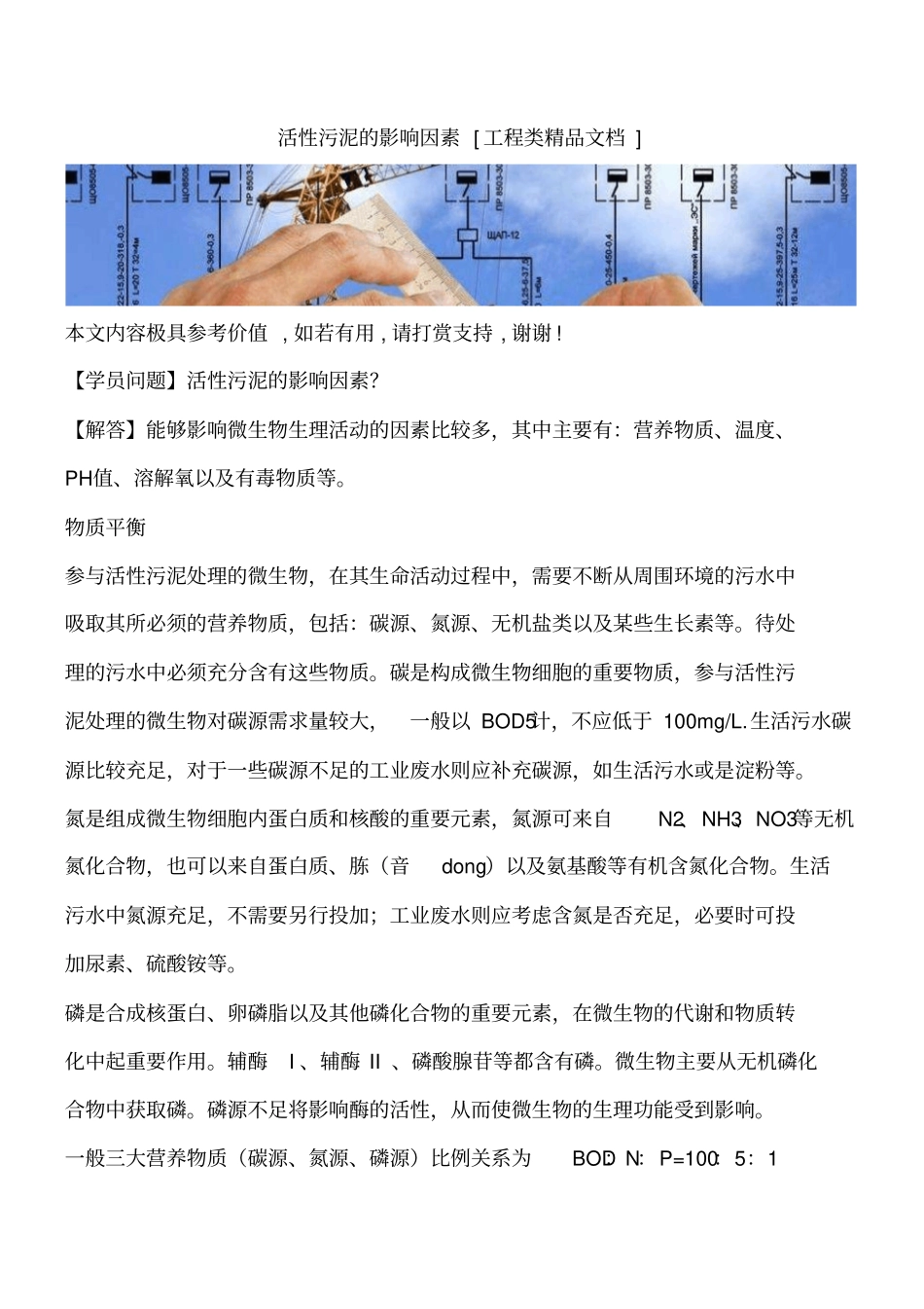 活性污泥的影响因素工程类精品文档_第1页