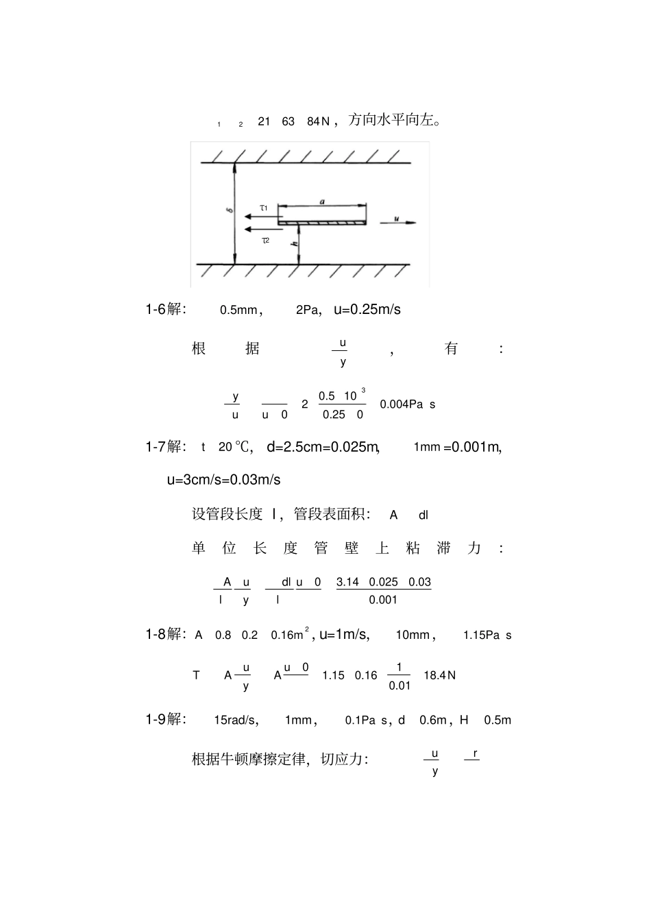 流体力学课后复习题答案详解_第3页