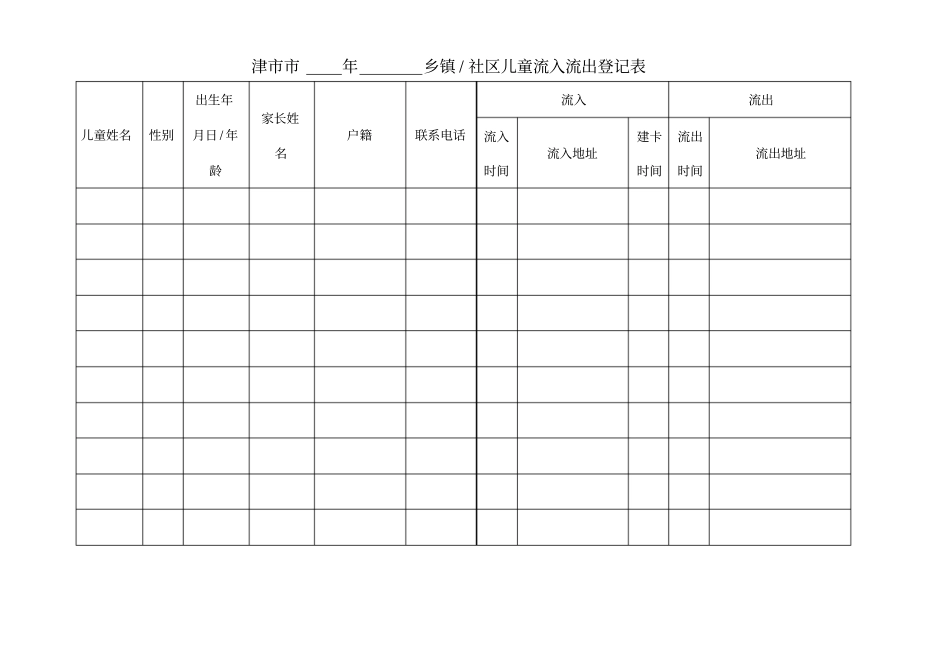 流动儿童主动搜索表儿童流入流出登记_第3页