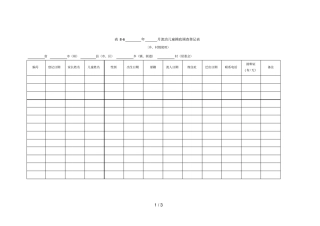 流动儿童摸底调查登记表