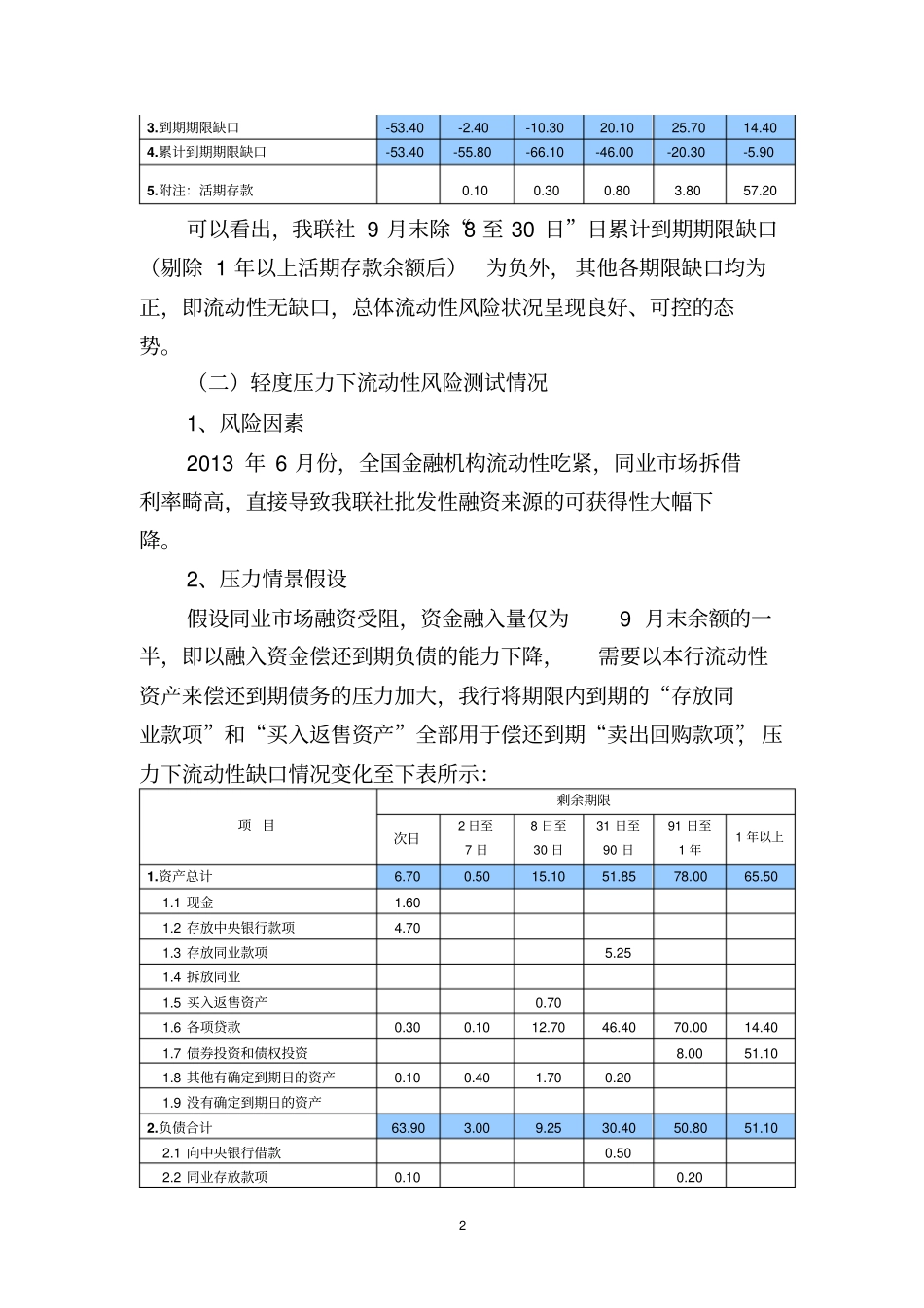 流动性压力测试报告重点讲义资料_第2页