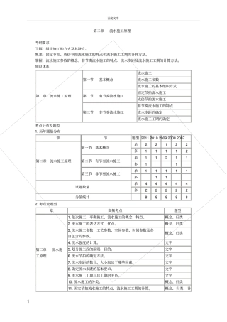 流水施工原理复习资料