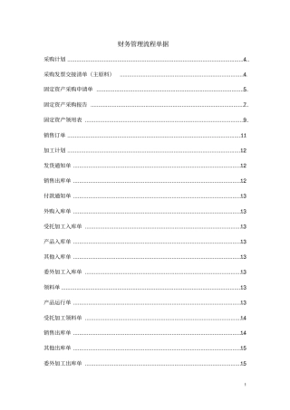 流程单据和表格