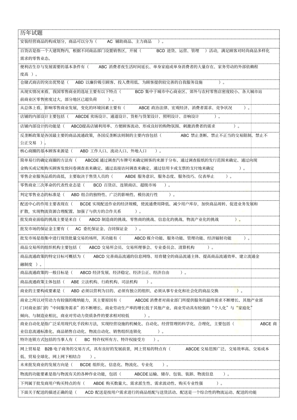 流通概论多选_第2页