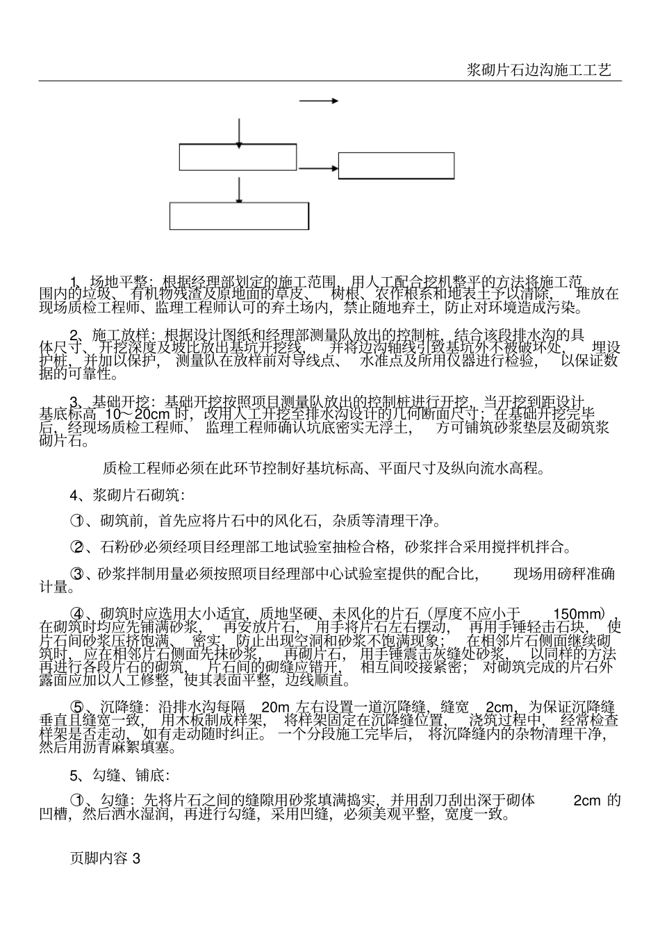浆砌片石边沟施工工艺及注意事项_第3页