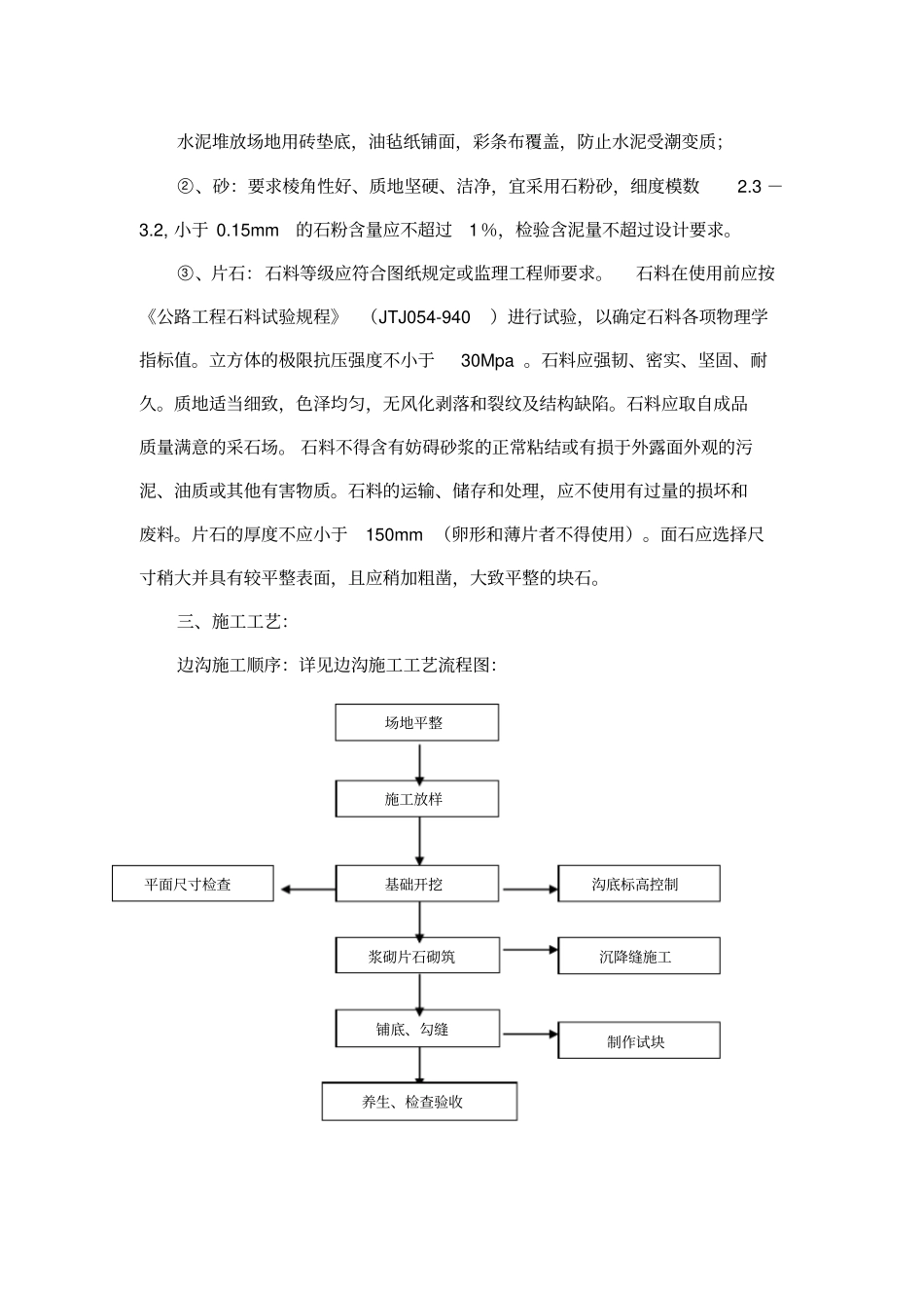 浆砌片石边沟施工工艺与注意事项_第3页