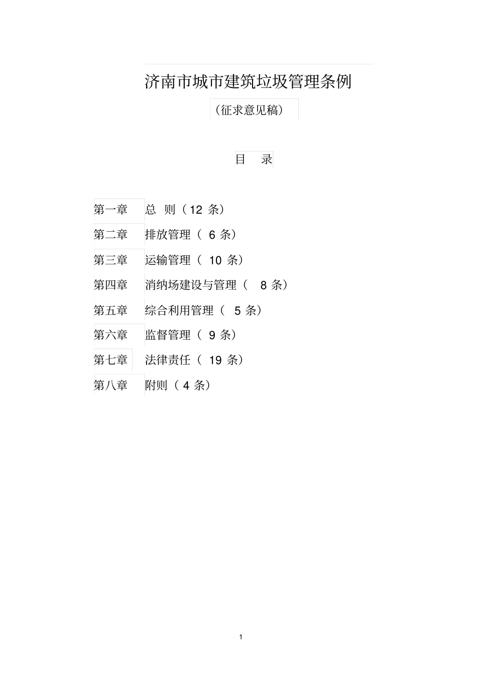 济南城建筑垃圾管理条例_第1页