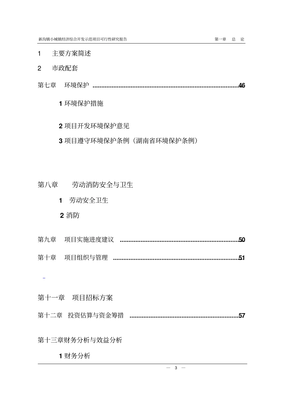 浏阳沙镇城乡统筹综合开发项目可行性研究报告_第3页
