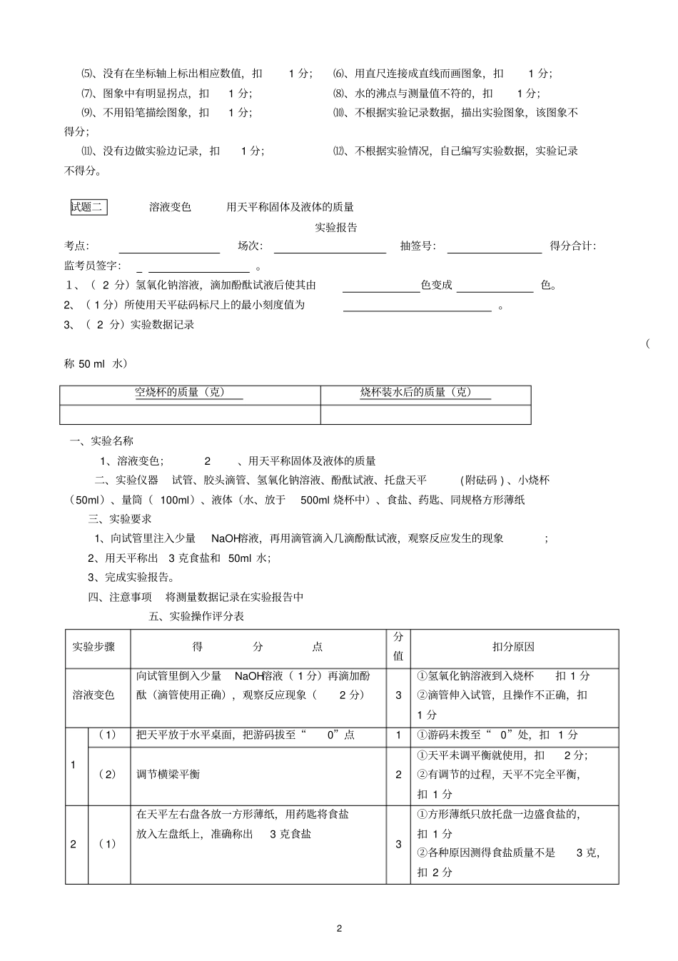 浙教版初中科学试验考查_第2页