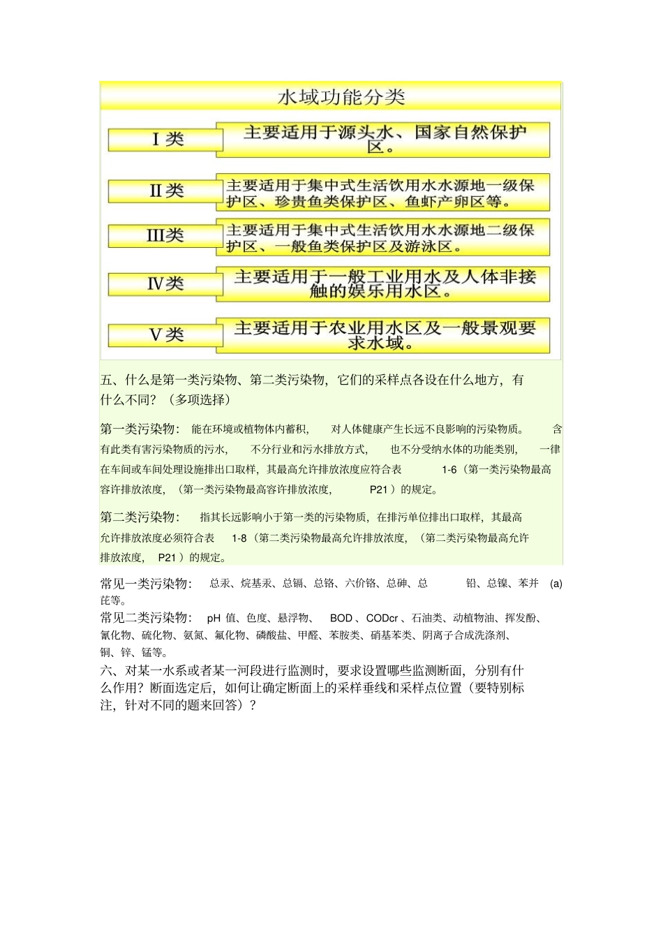 浙江万里学院环境监测期末考点复习资料_第3页