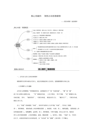 浙江专用2020版高考语文一轮复习古代诗文阅读专题十二古诗词鉴赏Ⅲ核心突破四领悟古诗思想感情试题