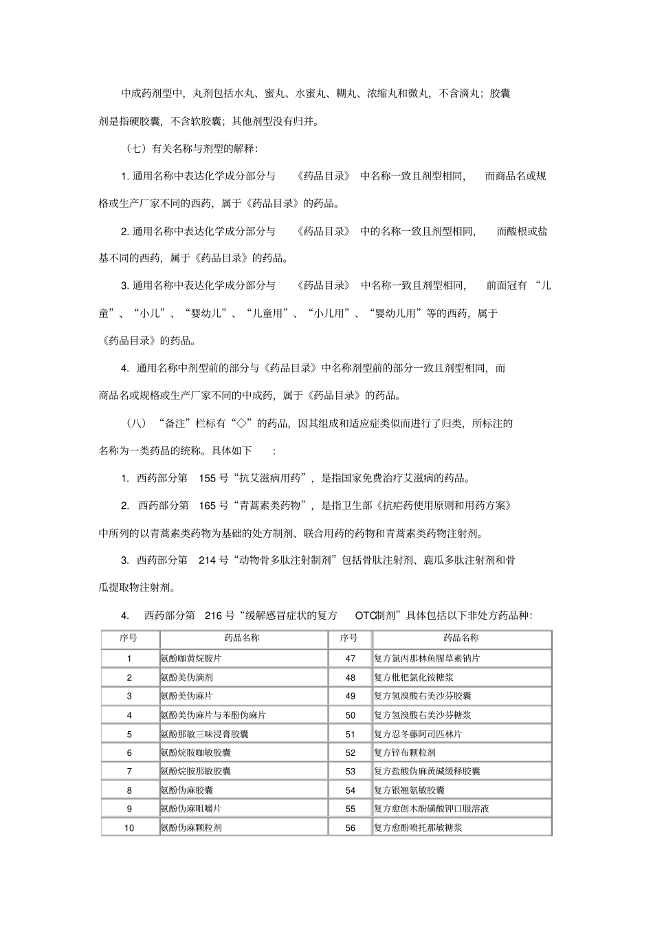 浙江基本医疗保险、工伤保险及生育保险药品目录凡例_第3页