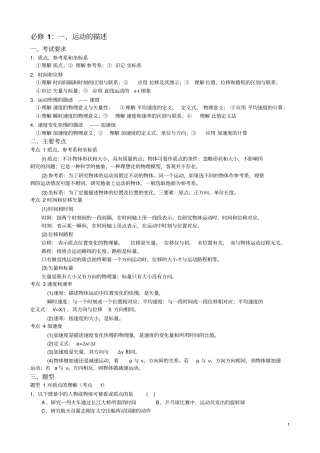 浙江学业水平考试复习-直线运动加答案讲解