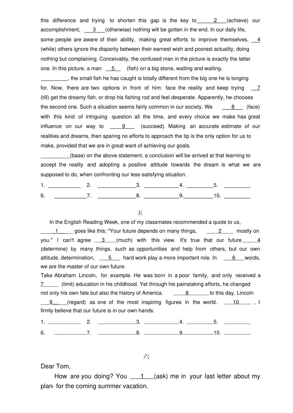 浙江英语语法填空练习高考专用_第3页
