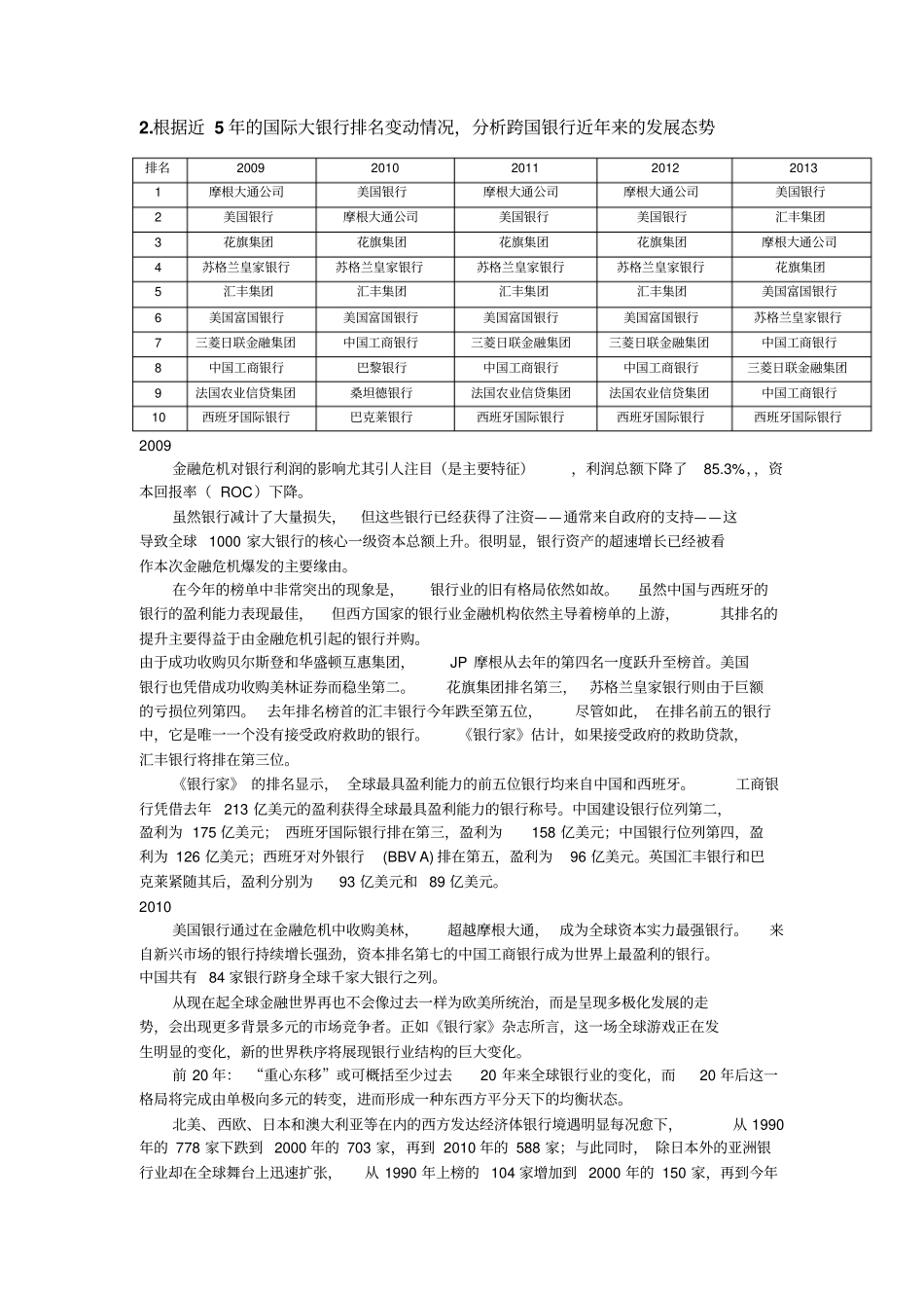 浙江财经大学徐敏老师跨国银行期末考试题目答案解读_第2页